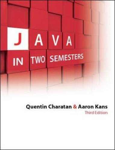 Book Cover Java in Two Semesters. Quentin Charatan and Aaron Kans (UK Higher Education Computing Computer Science)