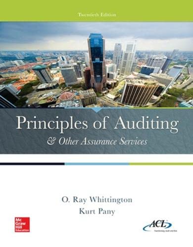 Book Cover Principles of Auditing & Other Assurance Services (Irwin Accounting)