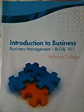 Introduction To Business BUS& 101 (Pkg)(W/Access Code)