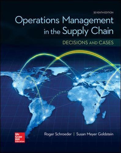 Book Cover OPERATIONS MANAGEMENT IN THE SUPPLY CHAIN: DECISIONS & CASES (Mcgraw-hill Series Operations and Decision Sciences)