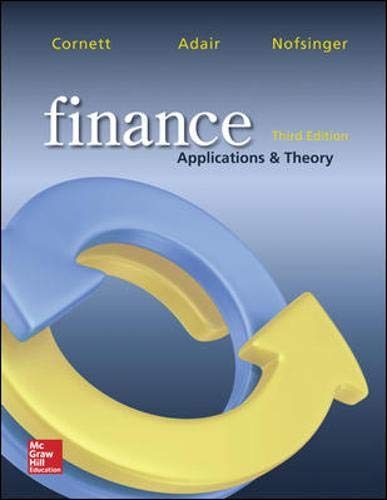 Book Cover Finance: Applications and Theory (McGraw-Hill/Irwin Series in Finance, Insurance, and Real Est)