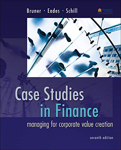Book Cover Case Studies in Finance: Managing for Corporate Value Creation (McGraw-Hill/Irwin Series in Finance, Insurance and Real Estate (Hardcover))