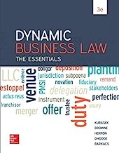 Book Cover Dynamic Business Law: The Essentials, 3dr Edition