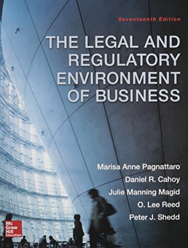 Book Cover The Legal and Regulatory Environment of Business