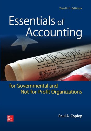 Book Cover Essentials of Accounting for Governmental and Not-for-Profit Organizations