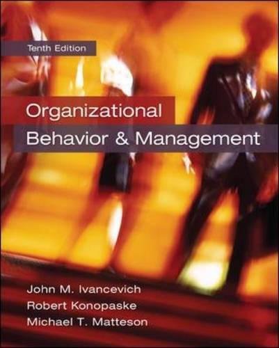 Book Cover Organizational Behavior and Management