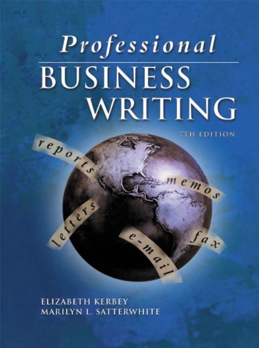 Professional Business Writing, Student Text-Workbook with CD-Rom