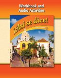 Â¡AsÃ­ se dice! Level 1A, Workbook and Audio Activities (GLENCOE SPANISH) (Spanish Edition)