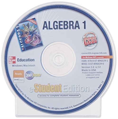 Algebra 1 eStudentEdition CD
