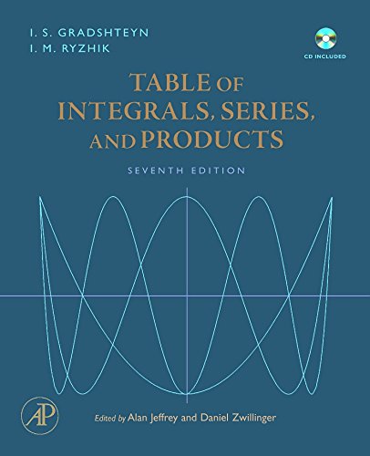 Book Cover Table of Integrals, Series, and Products, Seventh Edition
