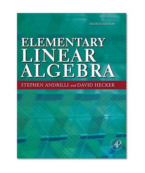 Book Cover Elementary Linear Algebra, Fourth Edition