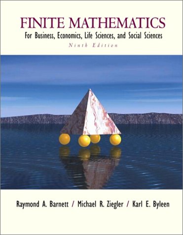 Book Cover Finite Mathematics for Business, Economics, Life Sciences and Social Sciences
