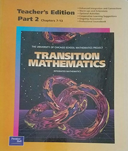Book Cover Transition Mathematics: Teacher's Edition Part 2 (Ch 7-13)
