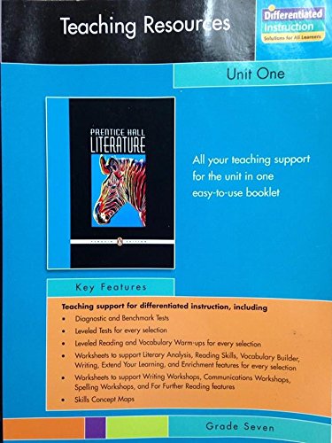 Book Cover Prentice Hall Literature, Grade 7: Unit 1 Resource Book
