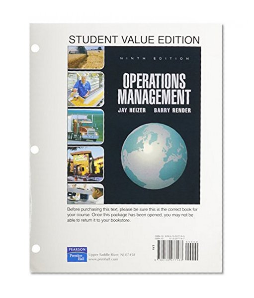 Operations Management, Student Value Edition (9th Edition)
