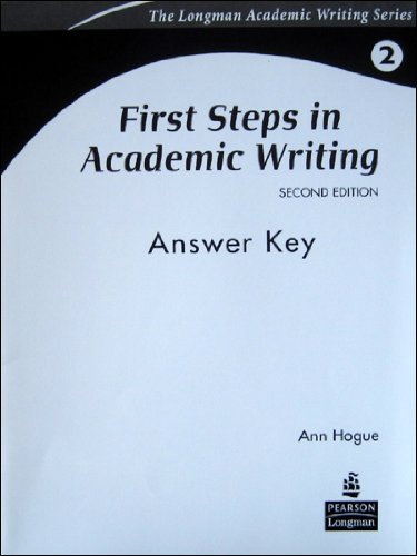 Book Cover First Steps in Academic Writing Answer Key