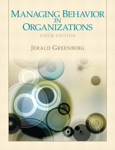 Book Cover Managing Behavior in Organizations
