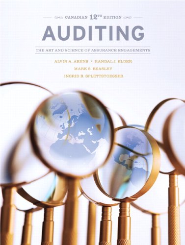 Book Cover Auditing: The Art and Science of Assurance Engagements, Twelfth Canadian Edition (12th Edition)