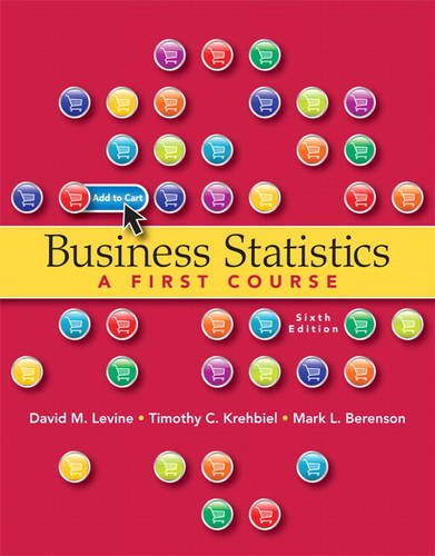 Book Cover Business Statistics - A First Course, 6th Edition