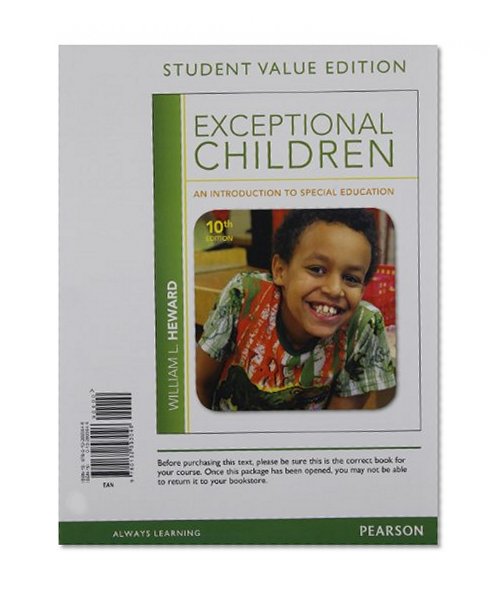 Book Cover Exceptional Children: An Introduction to Special Education, Student Value Edition (10th Edition)
