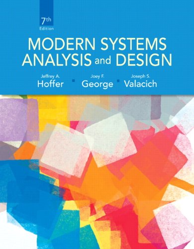 Book Cover Modern Systems Analysis and Design (7th Edition)