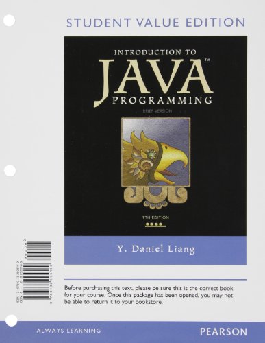 Introduction to Java Programming, Brief Version, Student Value Edition