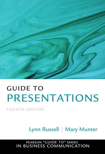 Book Cover Guide to Presentations (Guide to Series in Business Communication)
