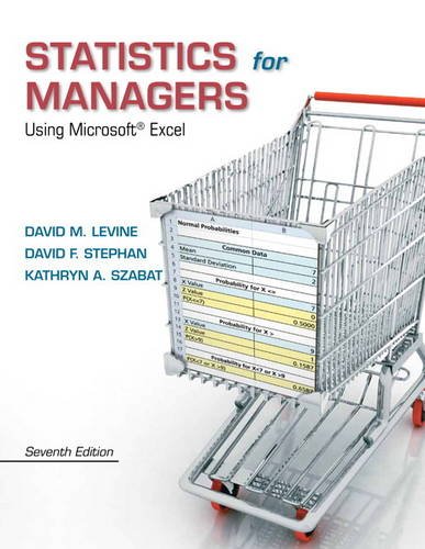 Book Cover Statistics for Managers Using Microsoft Excel (7th Edition)