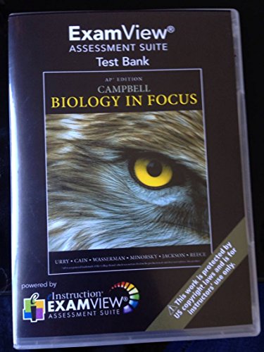 Campbell Biology in Focus AP Edition Examview Test Bank Assessment Suite
