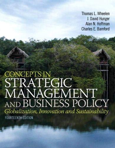 Book Cover Concepts in Strategic Management and Business Policy