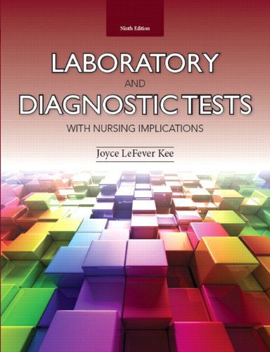 Book Cover Laboratory and Diagnostic Tests with Nursing Implications (9th Edition)