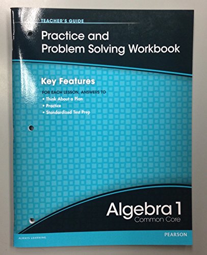 Book Cover Pearson Algebra 1 (Common Core) - (Teacher's Guide) Practice and Problem Solving Workbook