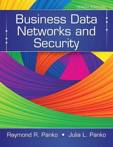 Book Cover Business Data Networks and Security