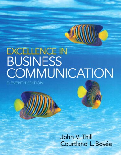 Book Cover Excellence in Business Communication (11th Edition)