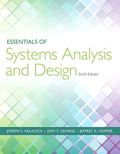 Book Cover Essentials of Systems Analysis and Design (6th Edition)