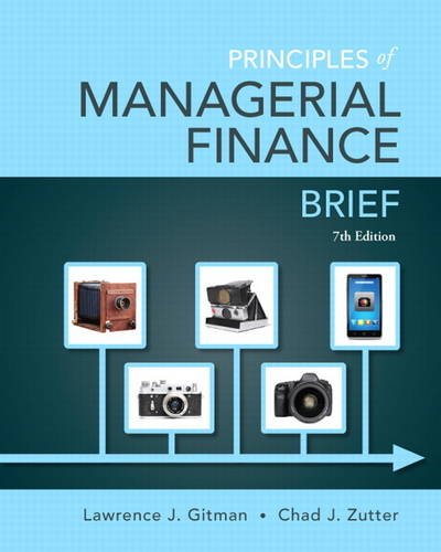 Book Cover Principles of Managerial Finance, Brief (7th Edition)- Standalone book (Pearson Series in Finance)