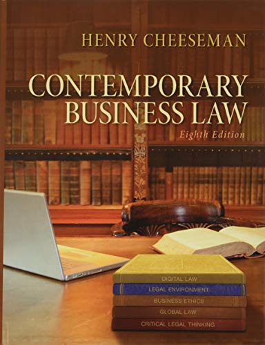 Book Cover Contemporary Business Law