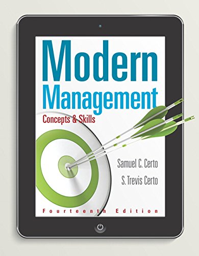 Book Cover Modern Management: Concepts and Skills (14th Edition) - Standalone book