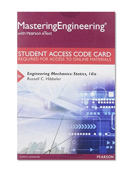 Book Cover MasteringEngineering with Pearson eText -- Standalone Access Card - for Engineering Mechanics: Statics