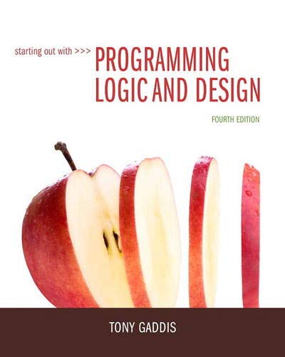 Book Cover Starting Out with Programming Logic and Design