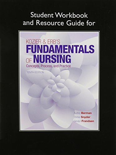 Book Cover Student Workbook and Resource Guide for Kozier & Erb's Fundamentals of Nursing