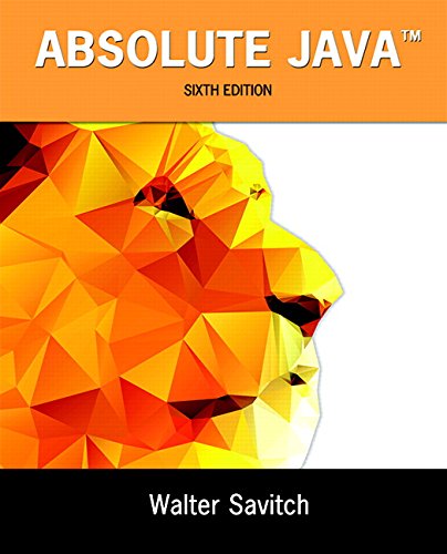 Book Cover Absolute Java (6th Edition)