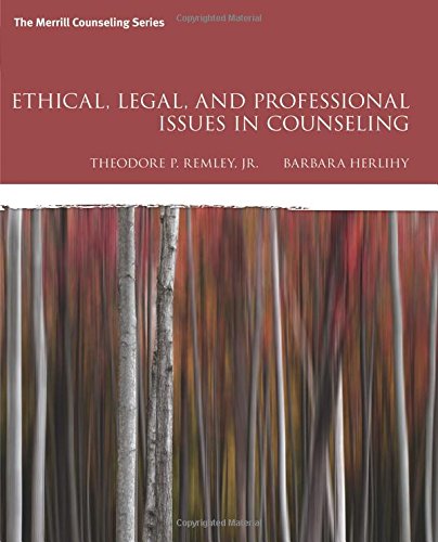 Book Cover Ethical, Legal, and Professional Issues in Counseling (5th Edition)