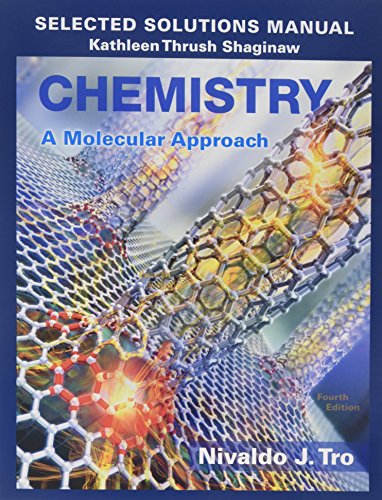 Book Cover Selected Solutions Manual for Chemistry: A Molecular Approach