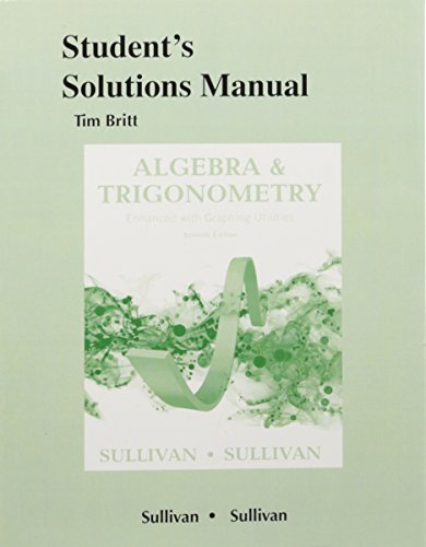 Book Cover Student's Solutions Manual for Algebra and Trigonometry Enhanced with Graphing Utilities
