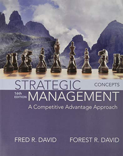Book Cover Strategic Management: A Competitive Advantage Approach, Concepts (16th Edition)