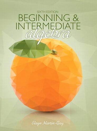 Book Cover Beginning & Intermediate Algebra