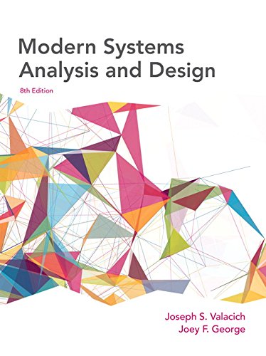 Book Cover Modern Systems Analysis and Design (8th Edition)