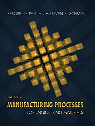 Book Cover Manufacturing Processes for Engineering Materials