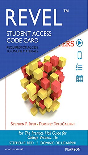 REVEL for The Prentice Hall Guide for College Writers -- Access Card (11th Edition)